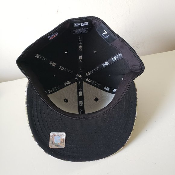 New Era Houston Texans Salute to Service 59Fifty Camo Hat Cap Fitted 7 1/2 - Picture 7 of 9